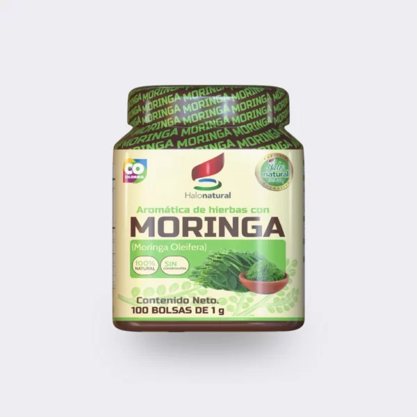 Recipiente del té antioxidante de Moringa Oléifera Natural en Medellín Colombia