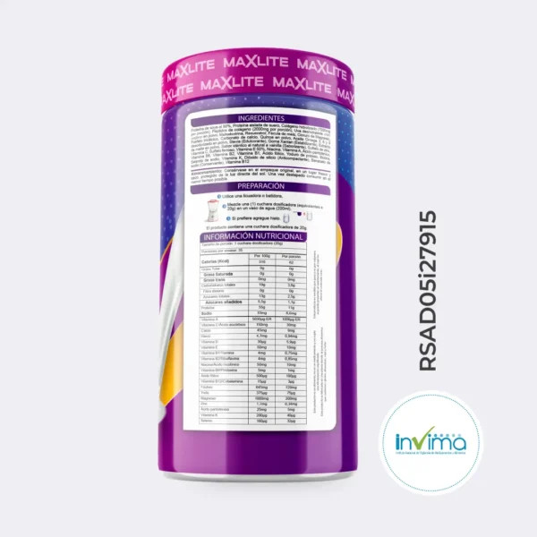 Maxlite: Colágeno Hidrolizado con Resveratrol [700 gr] - Imagen 5