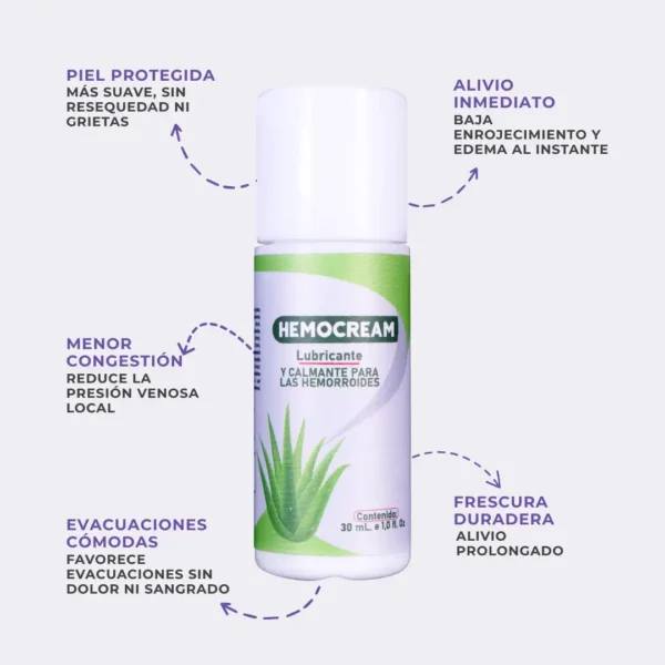 Hemocream: Crema para las Hemorroides Externas [30 ml] - Imagen 2