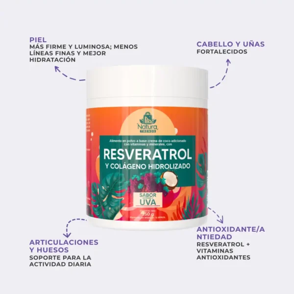 Resveratrol y Colágeno Hidrolizado [350 gr] - Imagen 2