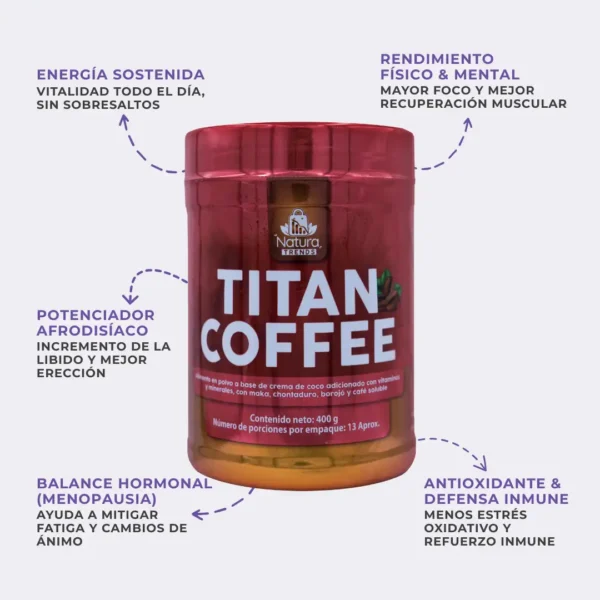 Titan Coffee: Café energizante natural [400 g] - Imagen 2