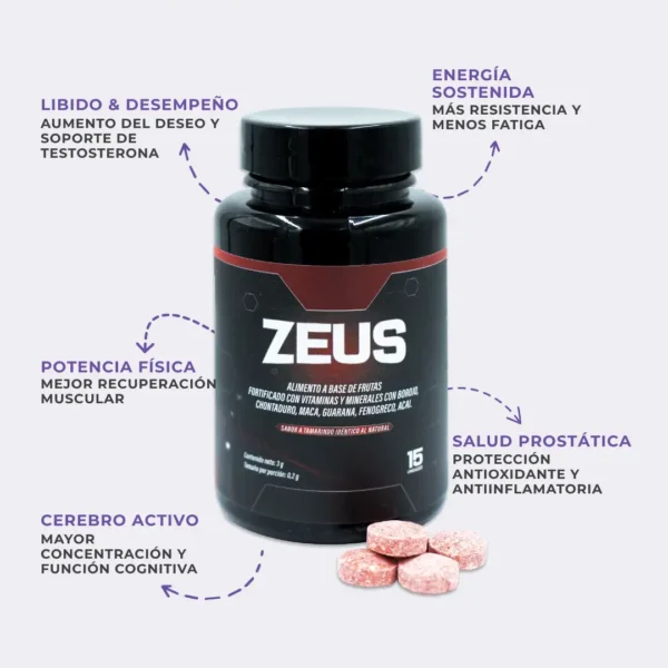 Zeus: Potenciador de Testosterona Natural [15 U/D] - Imagen 2